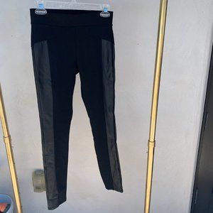 NWT BCBGeneration Black Leggings with Faux Leather
